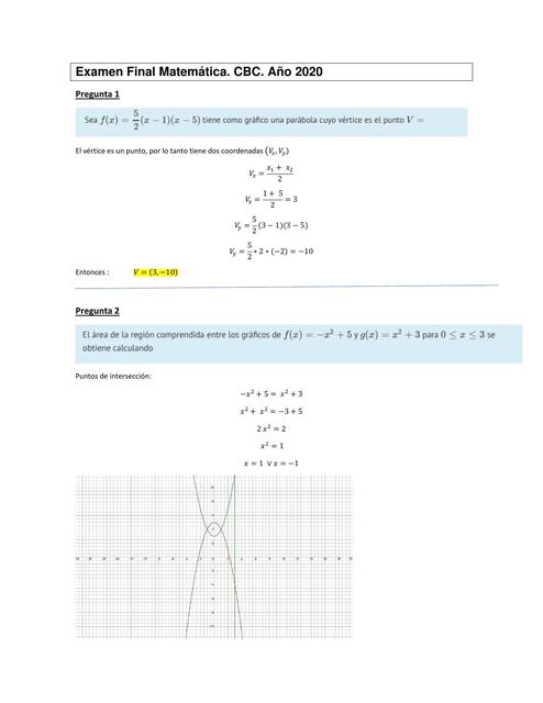 Examen Final Matemática