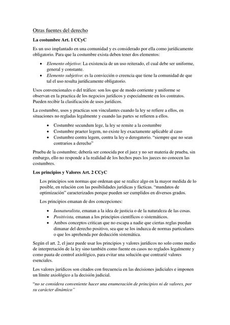 Otras Fuentes del Derecho | Mel Derecho | uDocz
