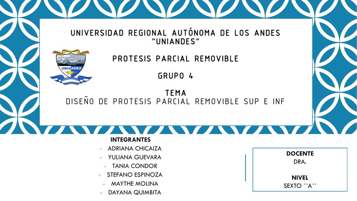 Diseño de Prótesis Parcial Removible