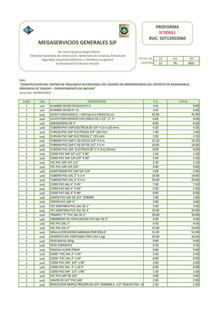 Cotización de Servicio