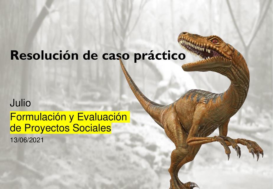 Resolución de Caso Práctico Formulación y Evaluación de Proyectos Sociales