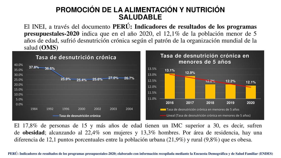 Promoción de la Alimentación y Nutrición Saludable