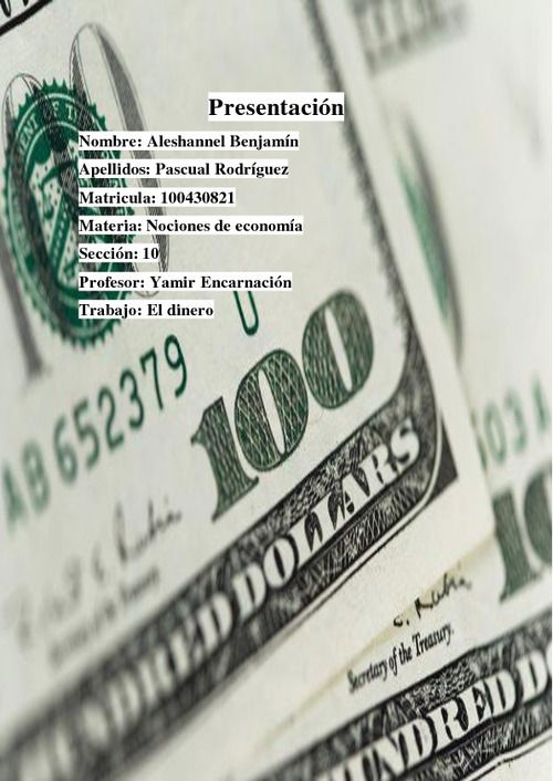 Definición Del Dinero | Dinero | Banco Central | uDocz
