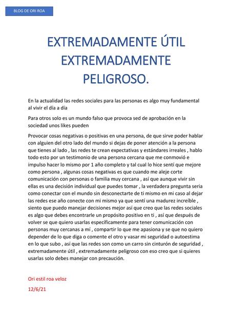 Extremadamente Útil Extremadamente Peligroso