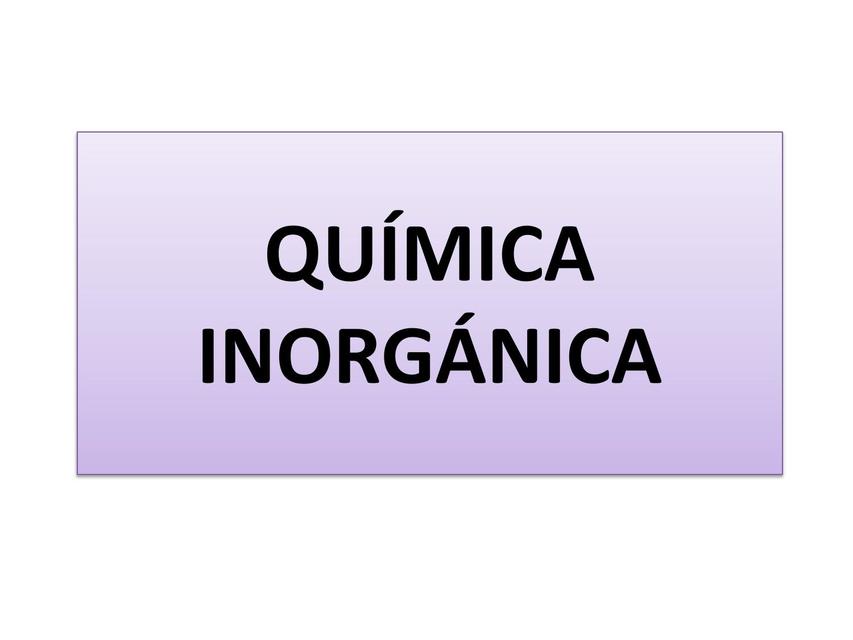 Química Inorgánica