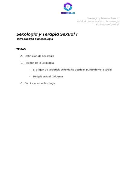 Sexología y Terapia Sexual