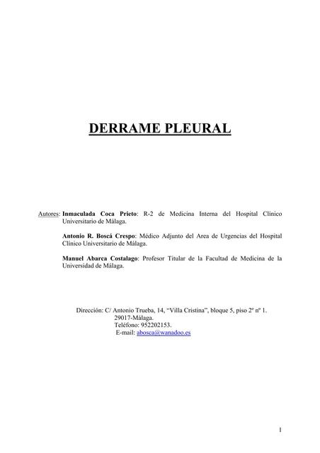 Derrame Pleural