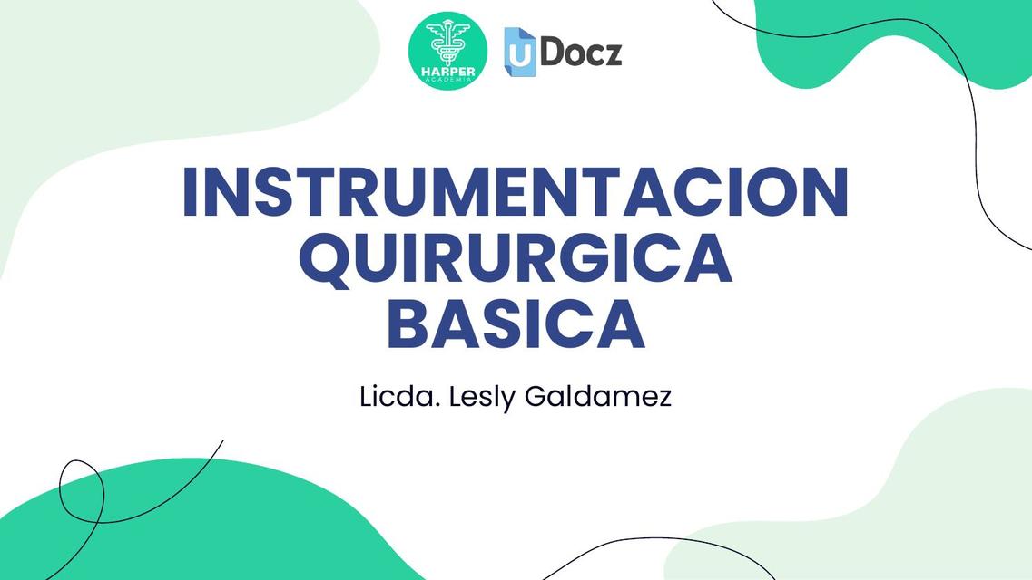 Instrumentación Quirúrgica Básica