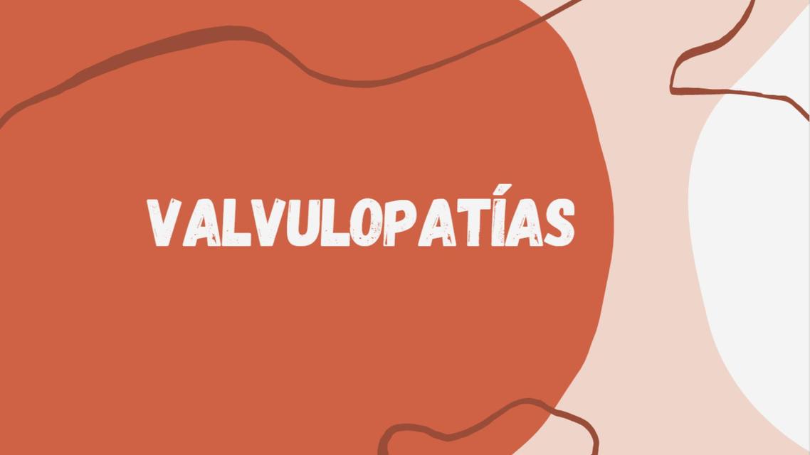 Valvulopatías