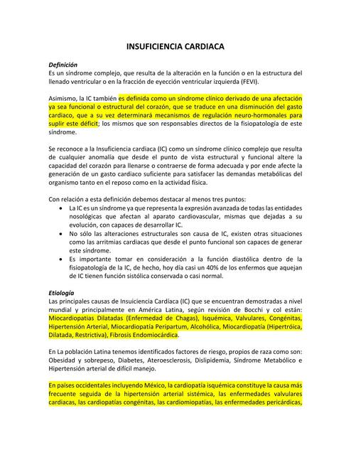 Insuficiencia Cardiaca 