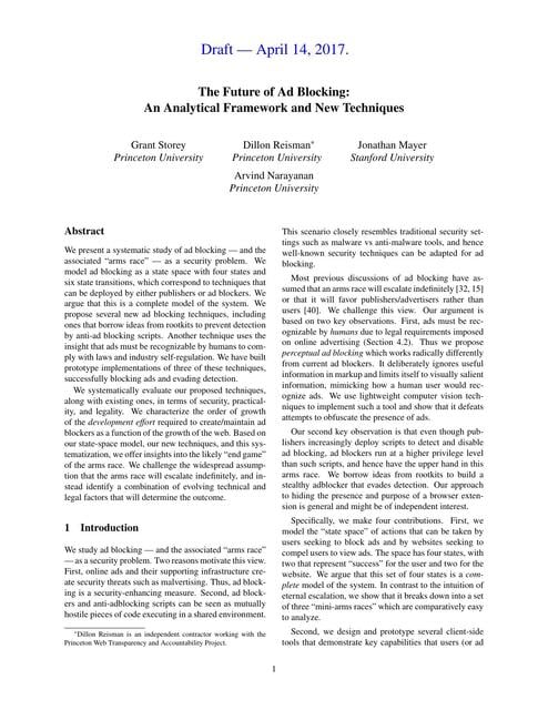 Flashcards de The Future Of Ad Blocking: An Analytical Framework And ...