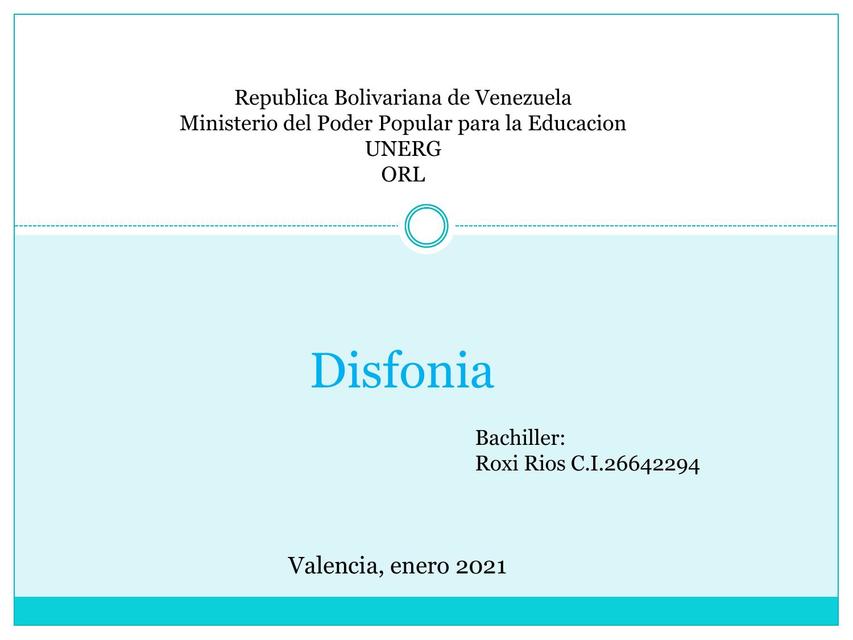 Disfonia