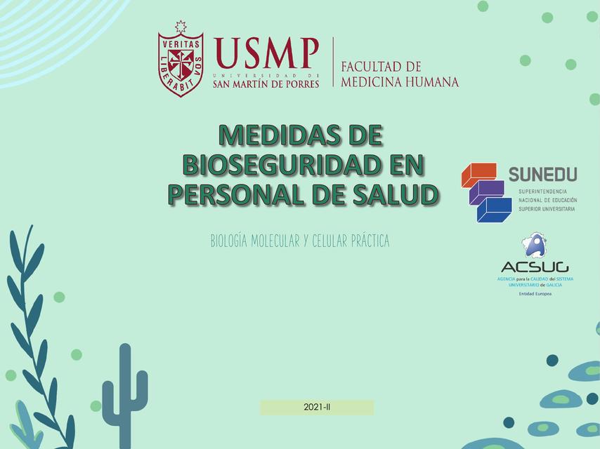 Medidas de Bioseguridad en Personal de la Salud