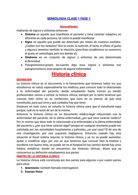 Historia Clínica