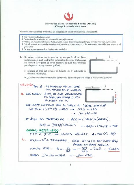 MATEMATICA BASICA - PROBLEMAS CON VARIABLES