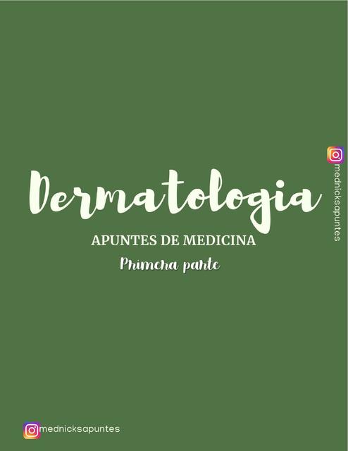 INTRODUCCIÓN A DERMATOLOGÍA