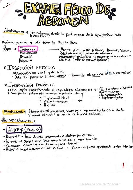 Examen Físico de Abdomen 