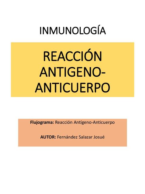 Inmunología Reacción Antígeno Anticuerpo