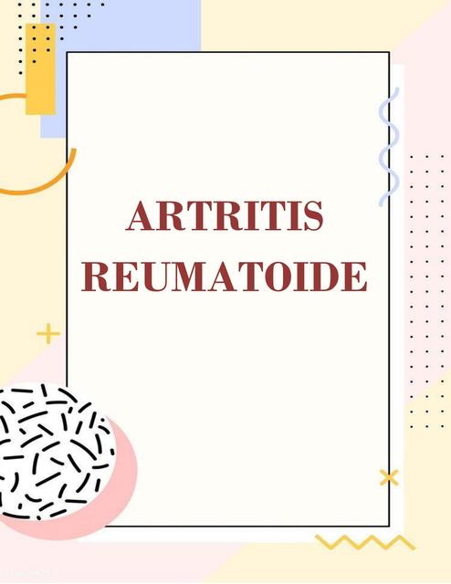 Artritis Reumatoide