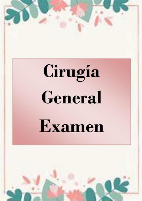 Examen Cirugía General