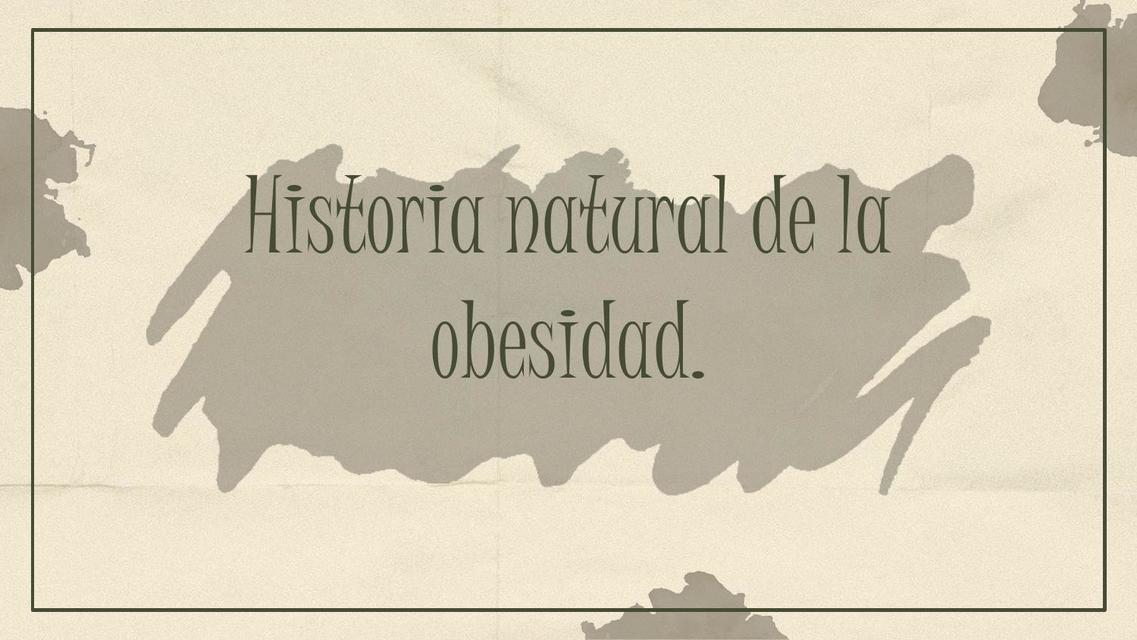 HISTORIA DE LA OBESIDAD