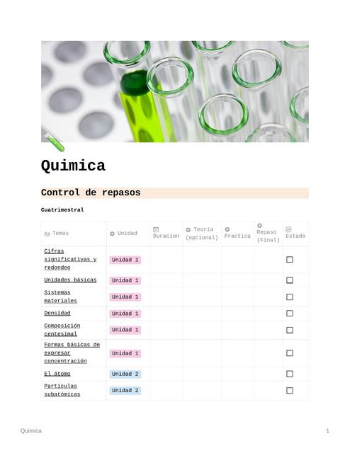 Control de repasos Quimica UBA XXI