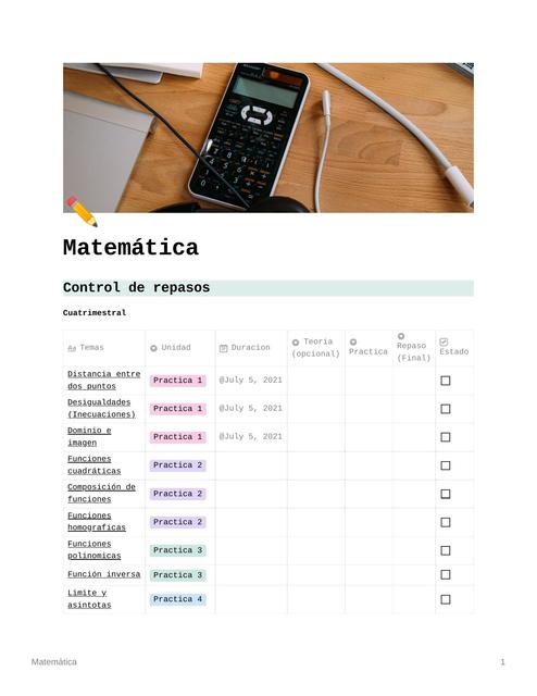 Control de repasos Matematica UBA XXI