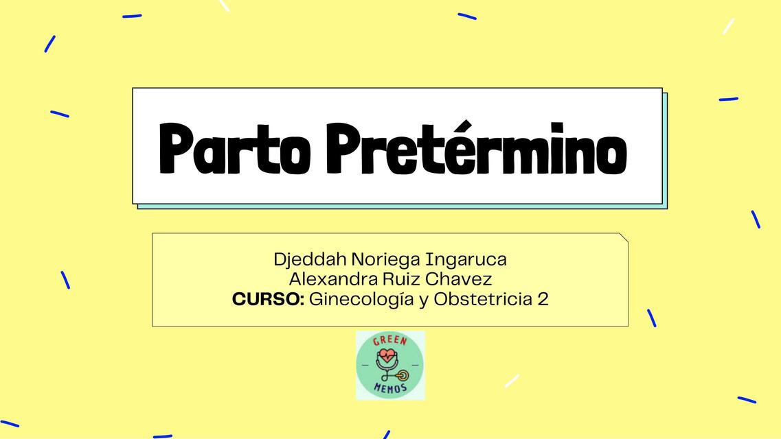 Parto Pretérmino