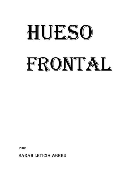 Hueso Frontal