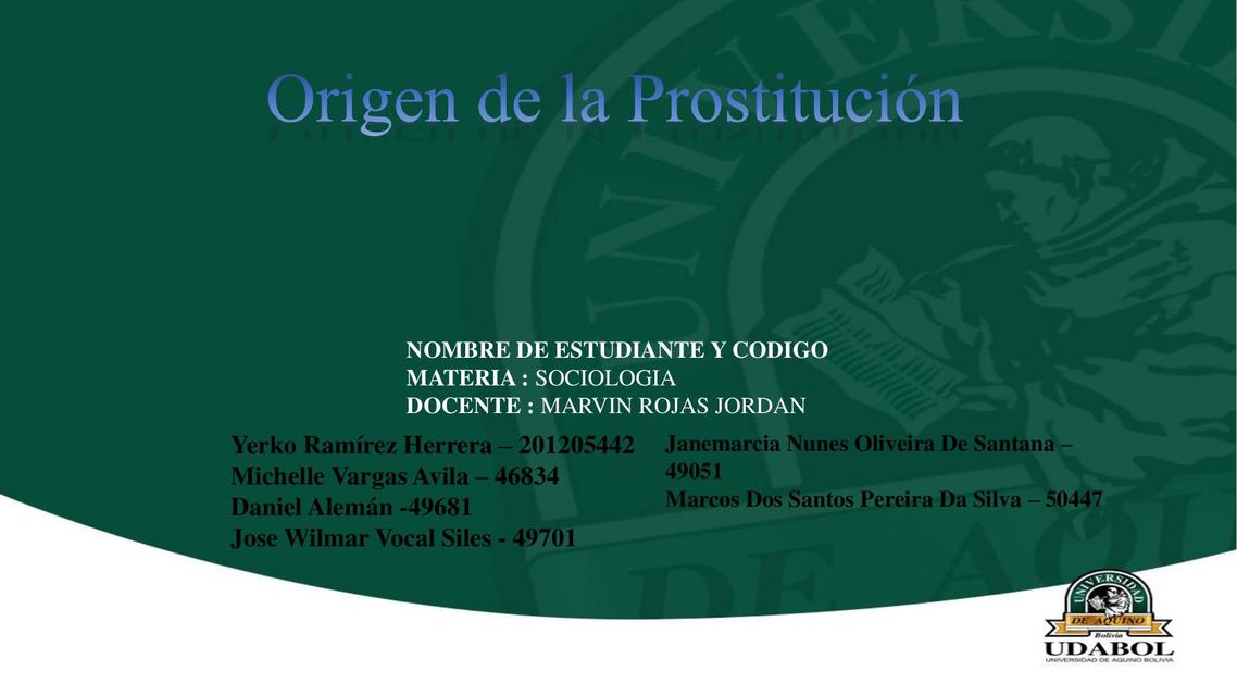 Origen de la Prostitución