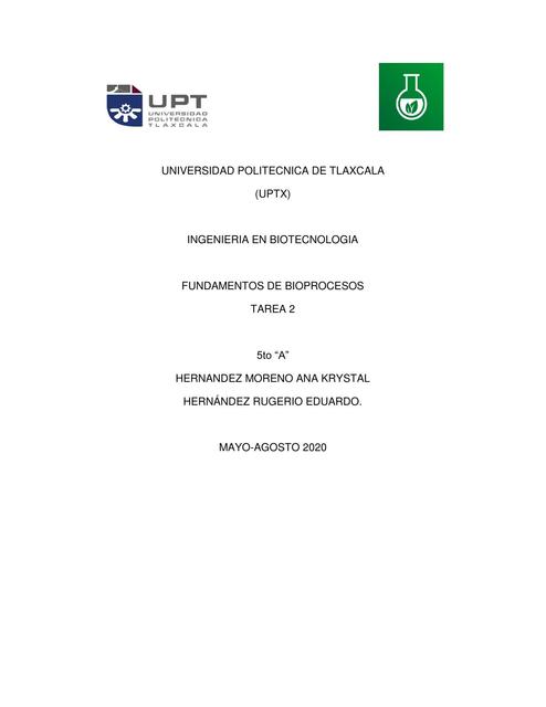 Fundamentos en Bioprocesos