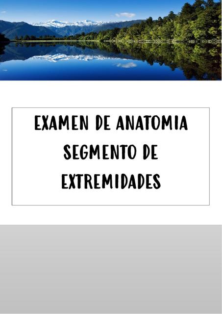 Examen de Anatomía