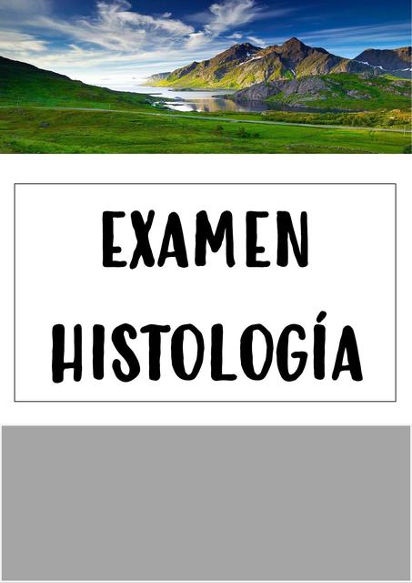 Examen de Histología