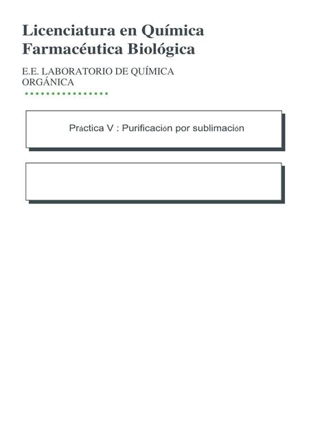 Purificación por Sublimación