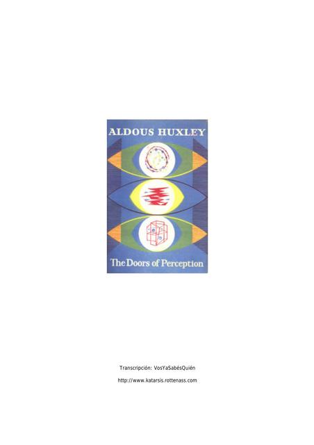 Las Puertas De La Percepción, Aldous Huxley