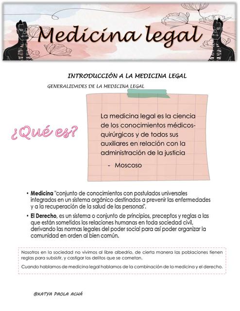 MEDICINA LEGAL GENERALIDADES 