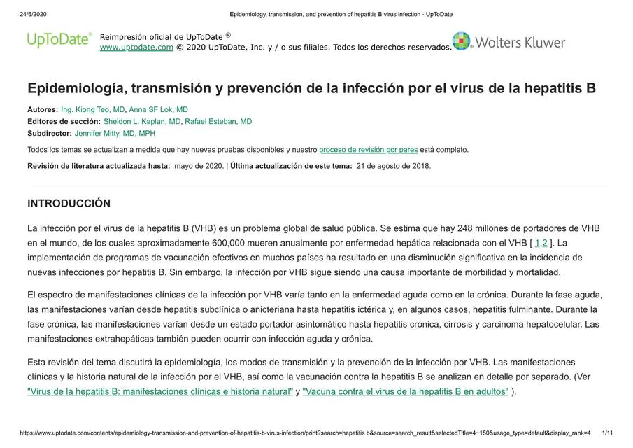 Hepatitis B | Mariana Vasquez García | UDocz