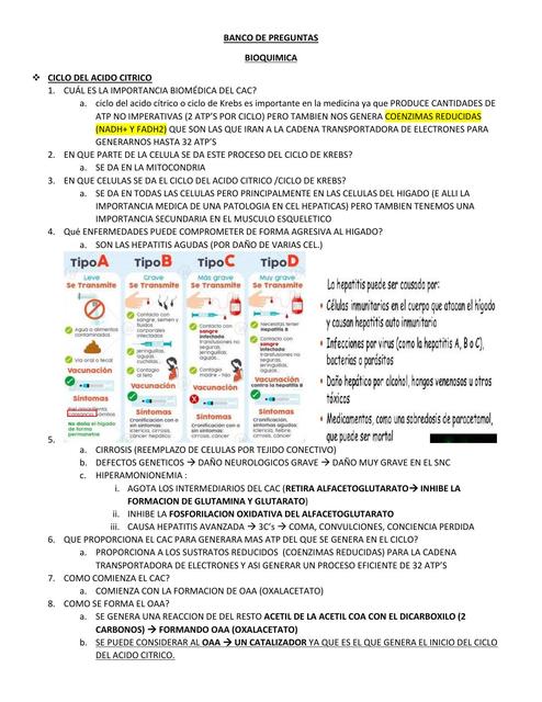 Banco de Preguntas de Bioquímica