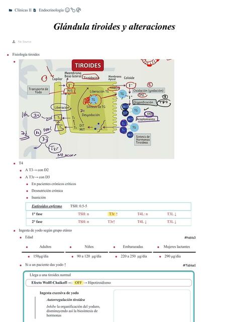 Glándula tiroides y alteraciones