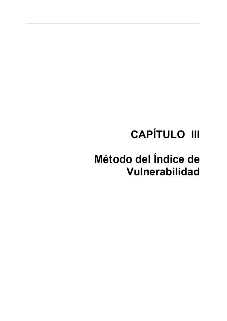 Método del Indice de Vulnerabilidad