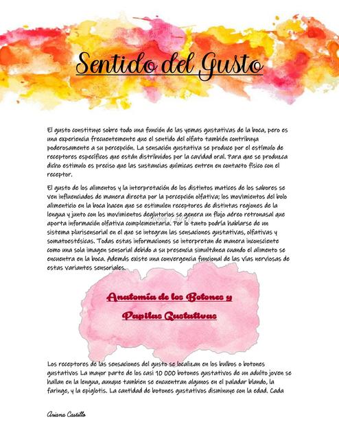 Sentido del Gusto