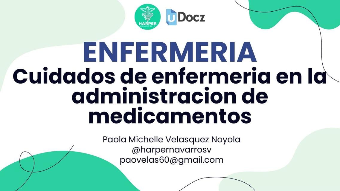Cuidado enfermero en la administración de medicamentos