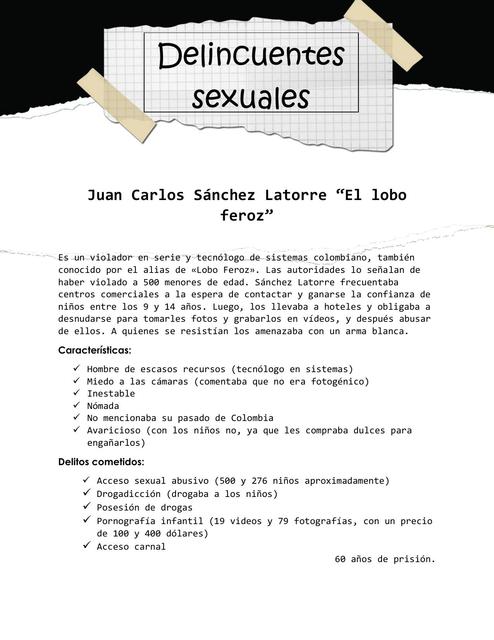 Delincuentes Sexuales