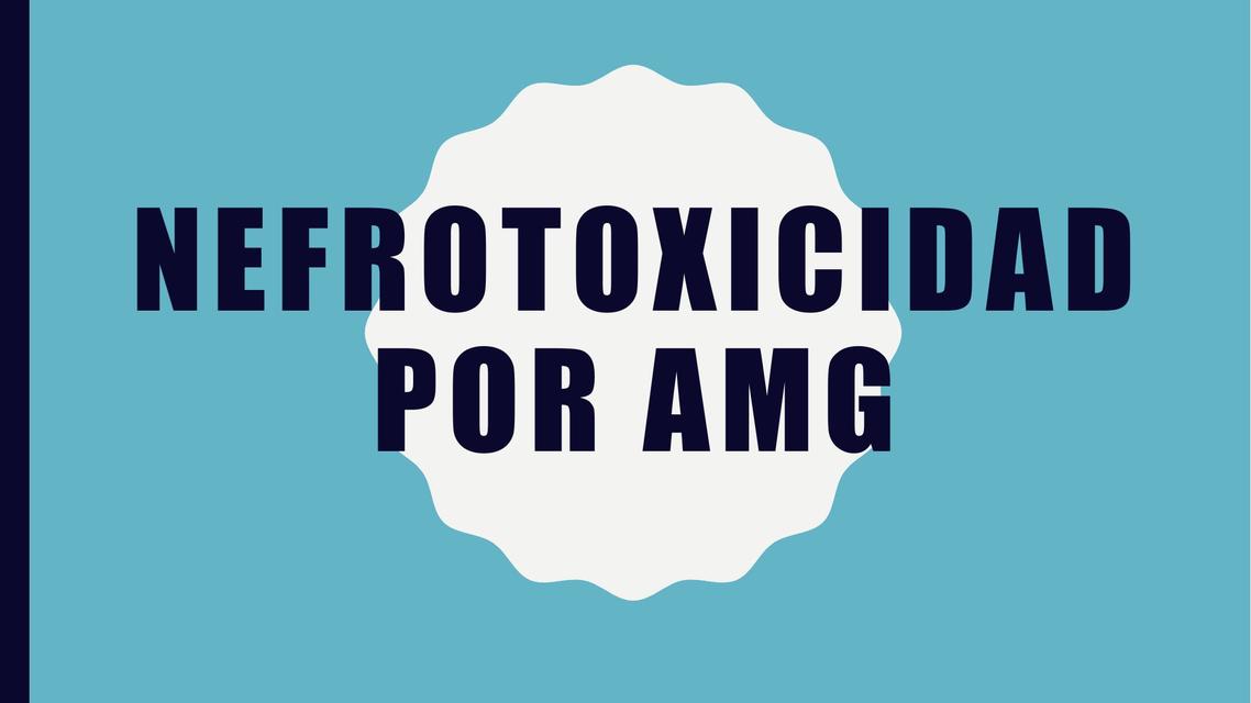 Nefrotoxicidad por AMG