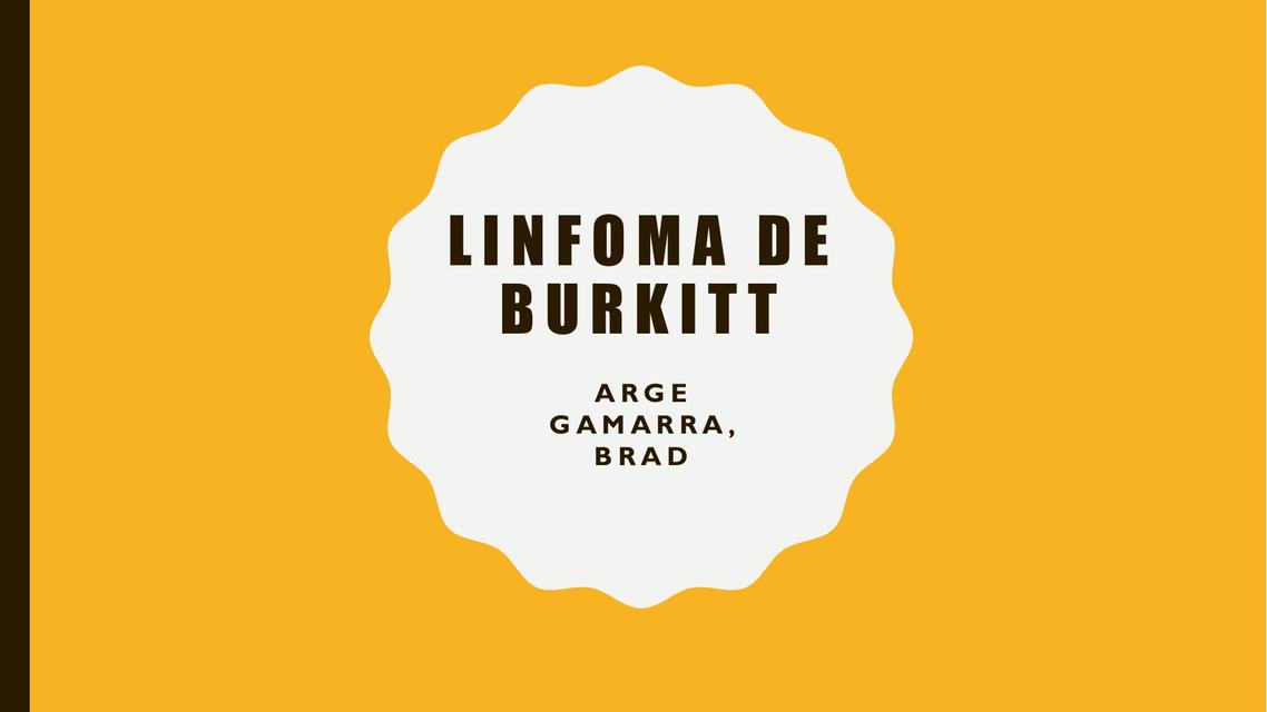 LINFOMA DE BURKITT