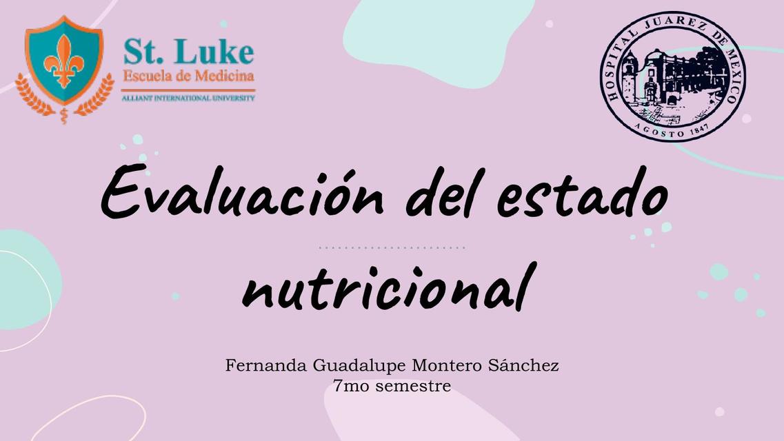 Evaluación Nutricional