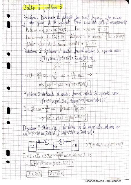 Ejercicios Corriente Alterna (Avanzados)