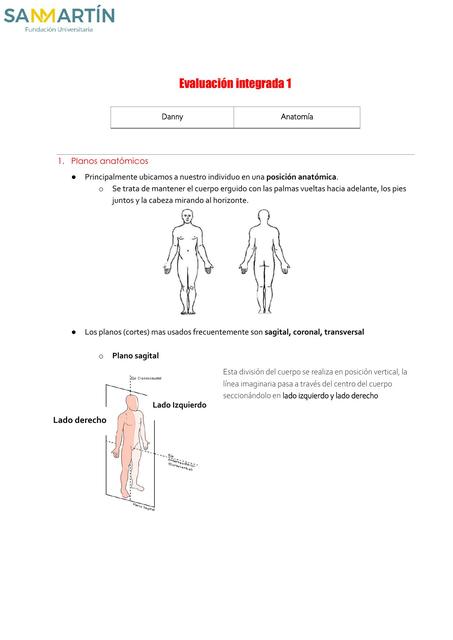 Evaluación de Anatomía