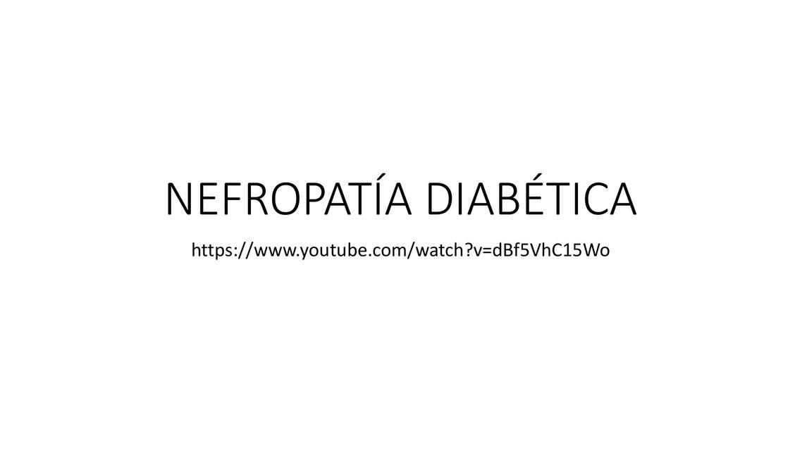 Nefropatía Diabética