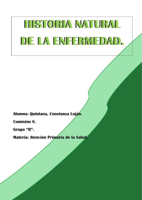 Historia Natural de la Emfermedad APS